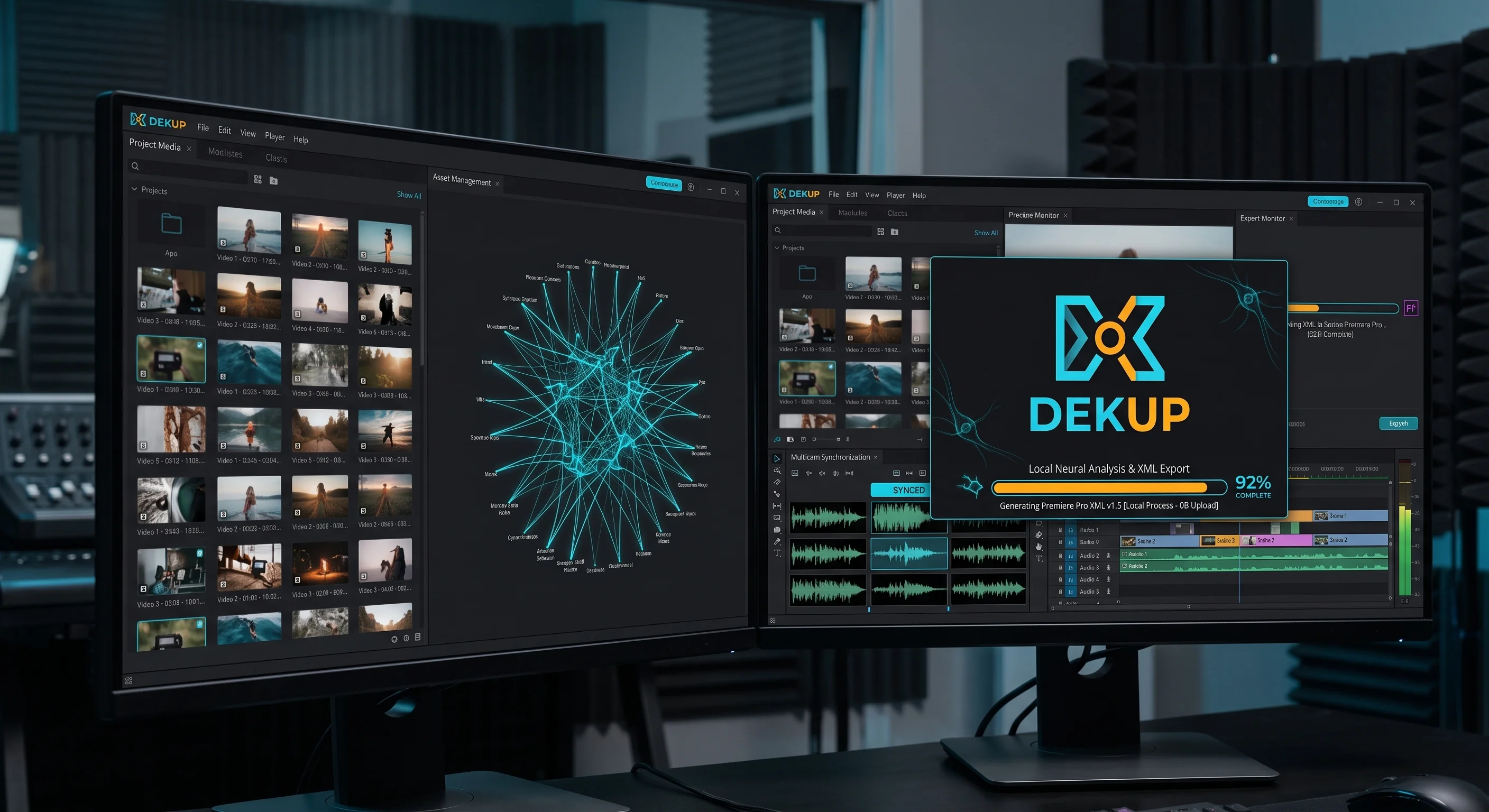 DEKUP Dual Screen Studio Setup